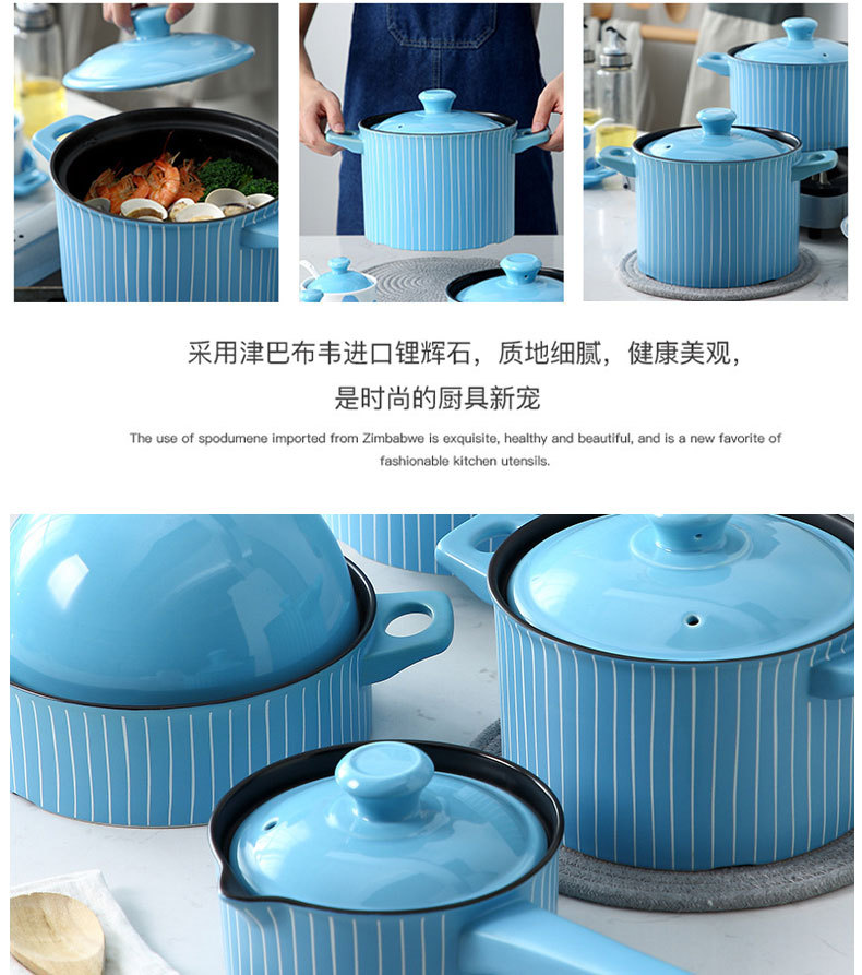 Factory direct sales ceramic clay pot open flame high-temperature resistant ceramic tagine pot home soup 煲仔饭 clay pot soup pot pic 6