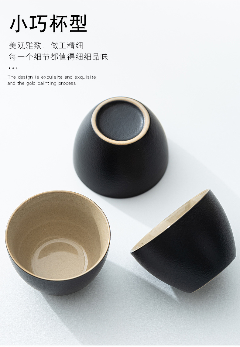 Travel tea set, quick guest cup, one pot, three cups, portable covered bowl, small set, outdoor kung fu set, tea brewing advertising gift pic 41