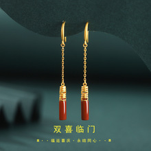 竹节耳环女竹够耳钉小众设计感高级玉石耳坠2022新款纯银耳饰耳圈详情40