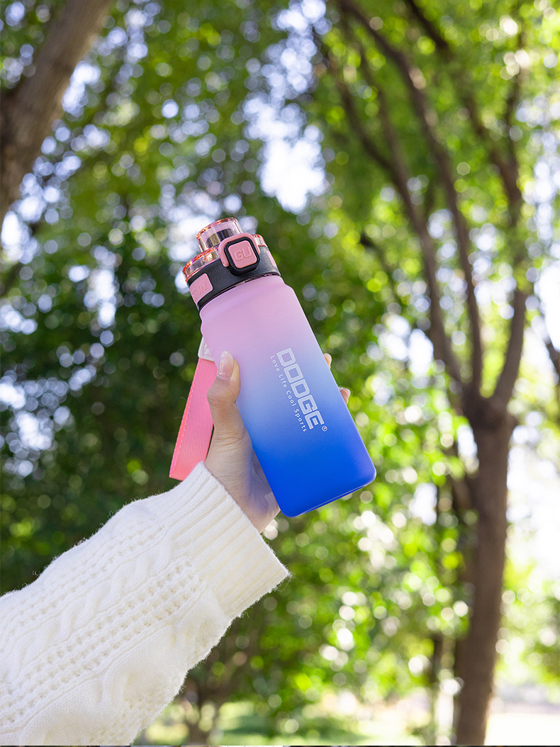 High-appeartion-level female fitness sports plastic cup, large-capacity portable frosted straw cup, student drinking water space cup pic 15