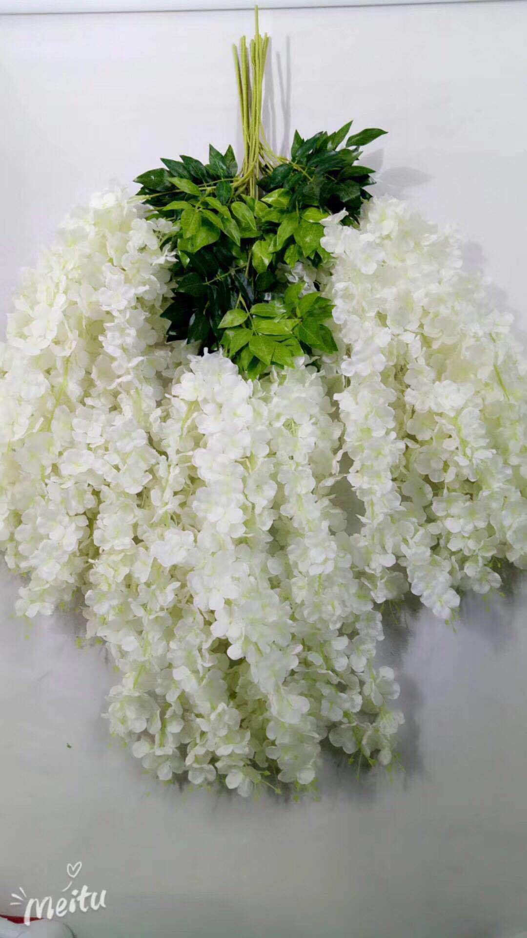 110CM simulated wisteria flower, simulated bean flower branch, bean flower strip, simulated wisteria hanging, simulated bean flower branch, wisteria strip pic 39