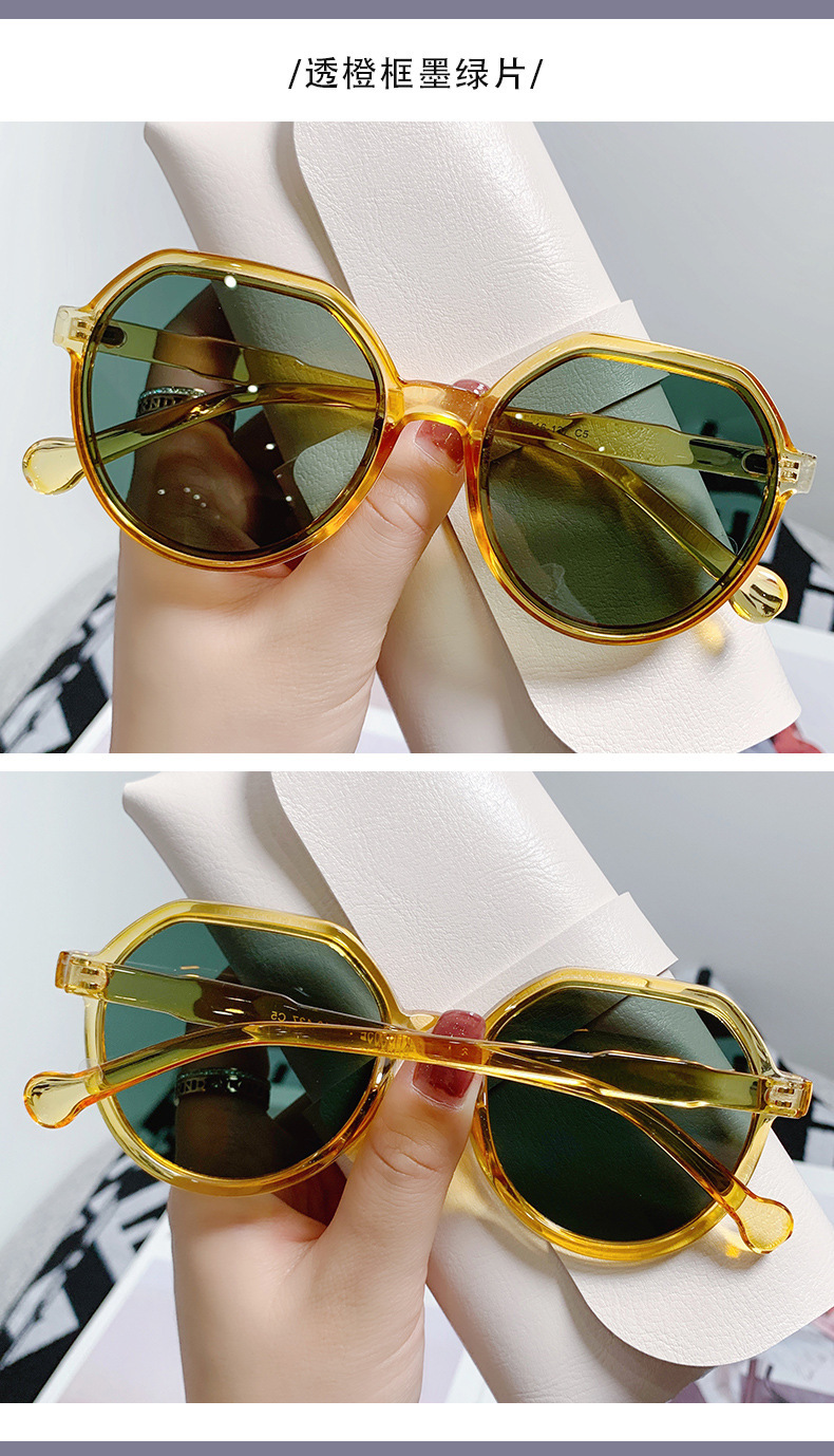 新款果冻时尚太阳镜女墨镜ins潮流网红爆款茶色太阳眼镜详情10