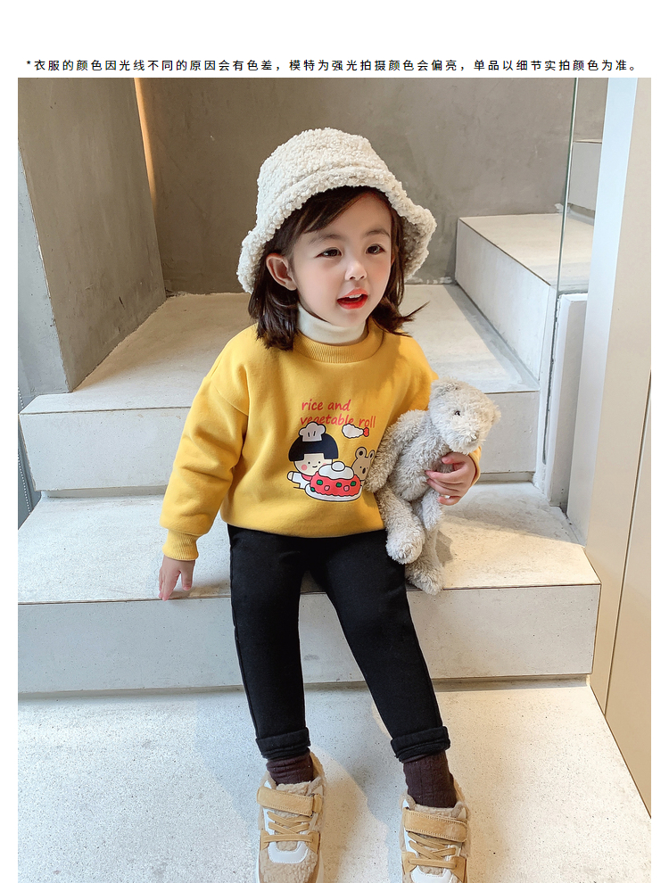 儿童加绒卫衣女童冬季2022新款秋冬韩版百搭上衣小童洋气宝宝冬装详情13