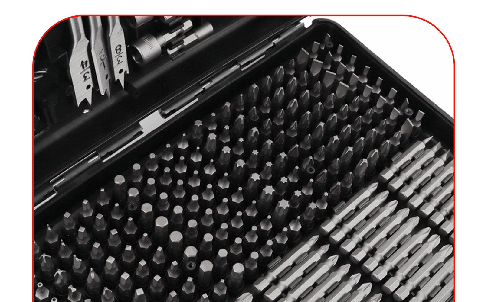 318件套多功能工具箱套装 螺丝刀麻花钻套筒批头维修打孔五金工具详情14