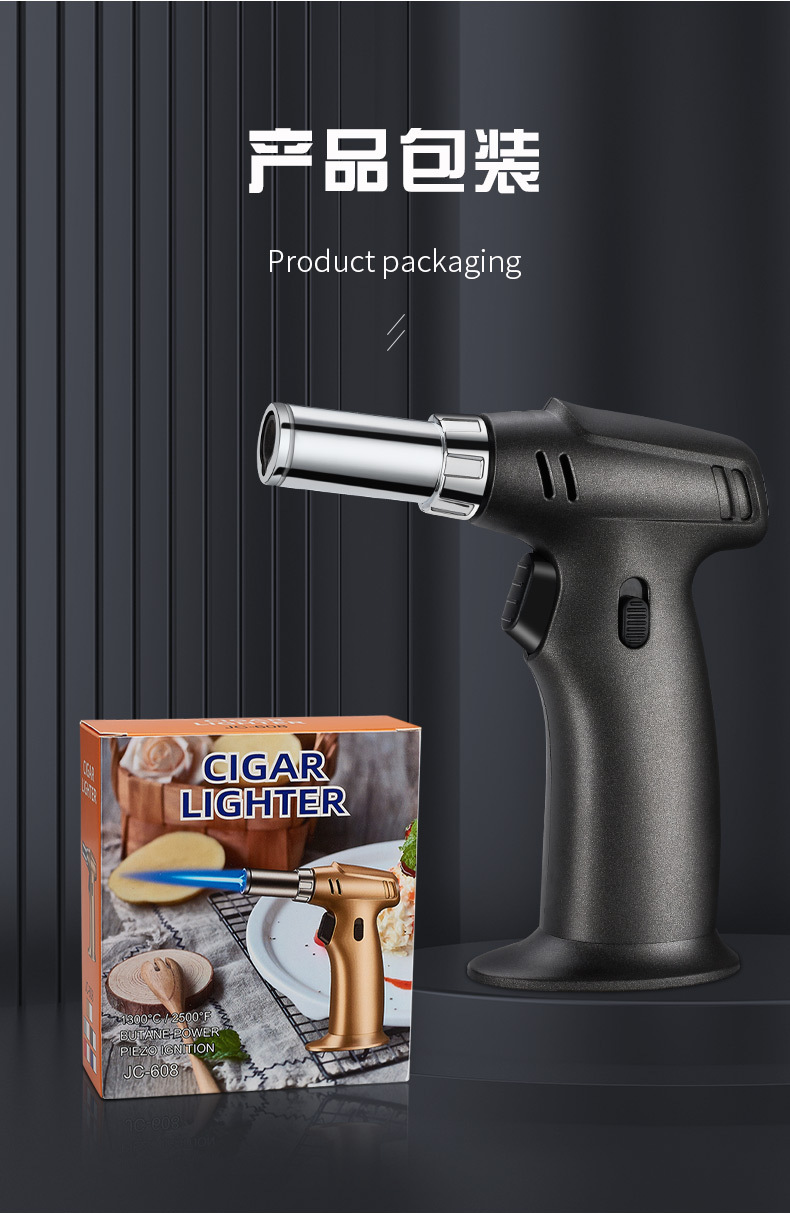 Wholesale cigar-specific moxibustion lighters, windproof direct spray household igniters, cooking spray guns pic 24