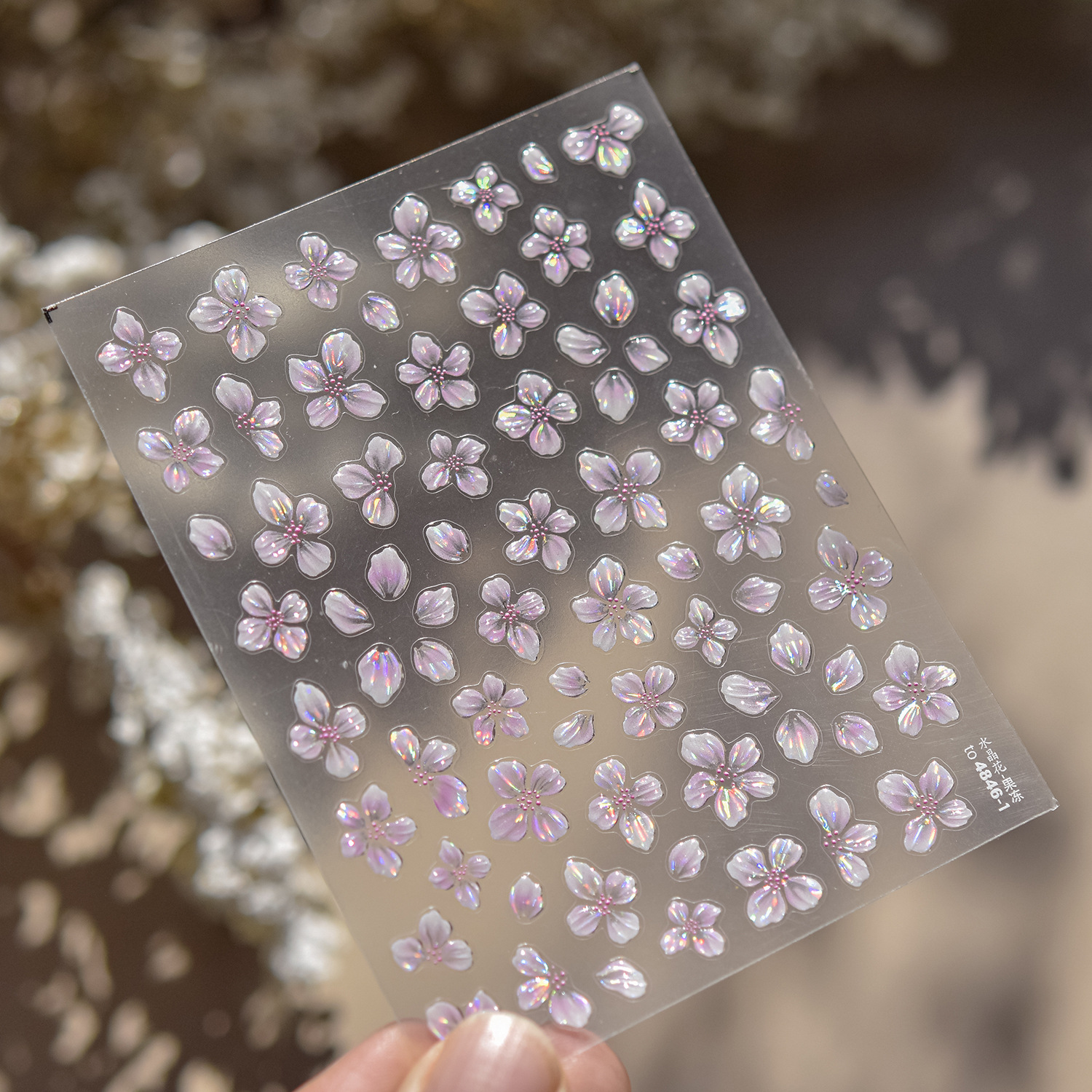 tomoni jelly nail stickers, a best-selling Japanese stationery nail sticker on Instagram, crystal flower nail accessory stickers pic 23