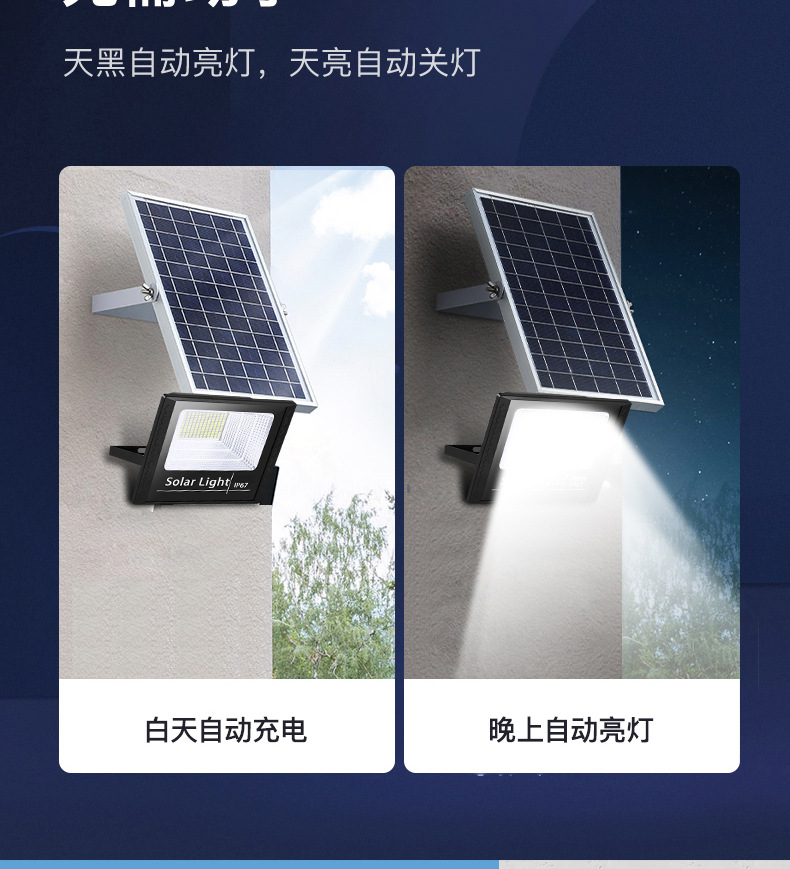 Outdoor camping essential solar lamps, street lamps, photovoltaic panel-driven garden lamps, environmentally friendly and energy-saving solar panel lighting equipment pic 3