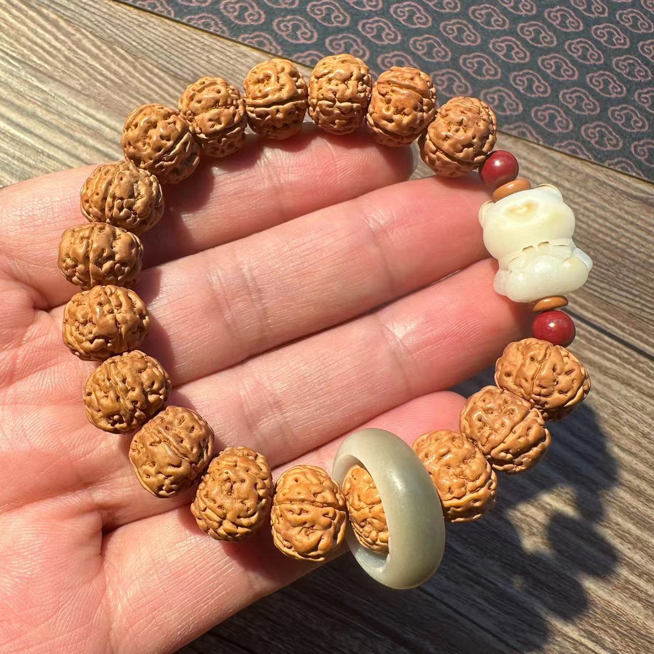Nepalese Vajra Bodhi 108 prayer beads, carefully selected five-petal flesh texture small Vajra Bodhi beads, multi-ring bracelet, ethnic style Bodhi bracelet, cultural and artistic bracelet, cultural and artistic prayer beads bracelet, wholesale beads pic 6
