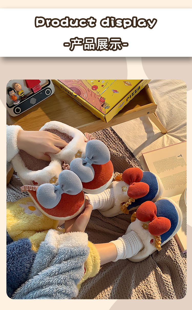 可爱小绵羊棉拖鞋女士秋冬季2024新款包跟月子鞋防滑毛毛拖鞋ins详情16