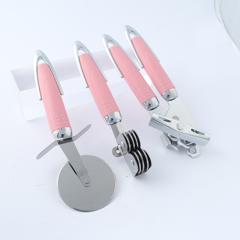 Cross border acero inoxidable aircraft handle mesh leakes grinder egg grinder knife sharpper kitchen set 7 piezas conjunto de gadgets de cocina pic 10
