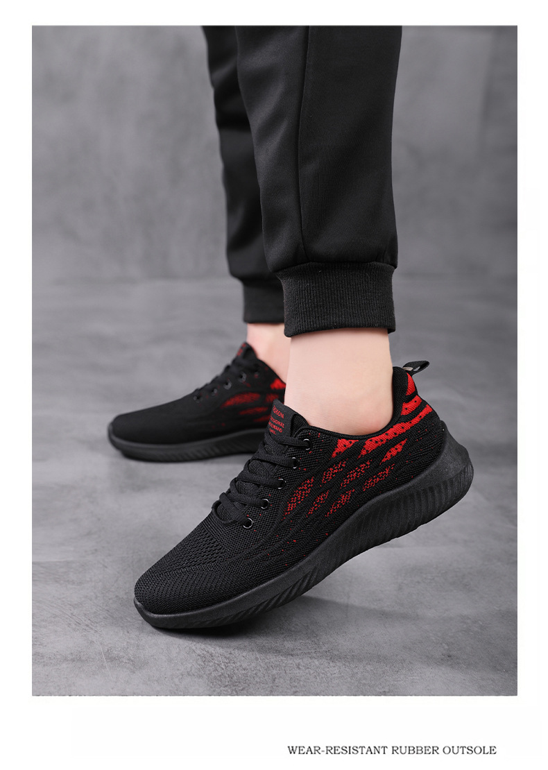 运动鞋男夏季男鞋春秋季跑步鞋2024新款黑色网面男士休闲工作鞋子详情13