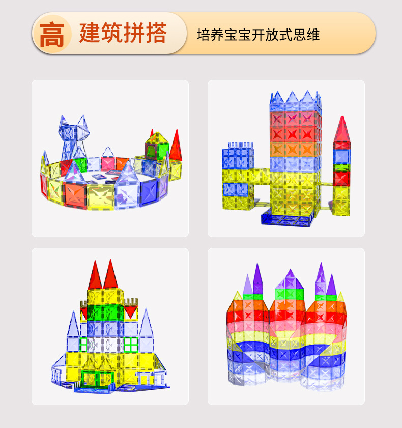 跨境彩窗磁力片厂家直销玩具早教儿童批发拼板磁性积木一件代发详情14