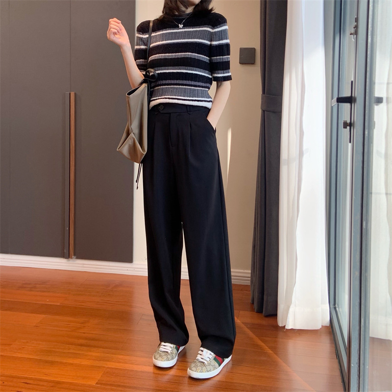 The self-retained w beauty Hidden meat creates a super model leg shape with a high waistline design, versatile and slimming suit pants and casual pants pic 20