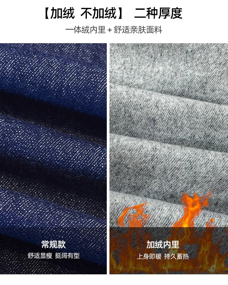 新款高腰复古小个子加绒九分直筒裤深蓝色牛仔裤阔腿裤女秋冬2024详情7