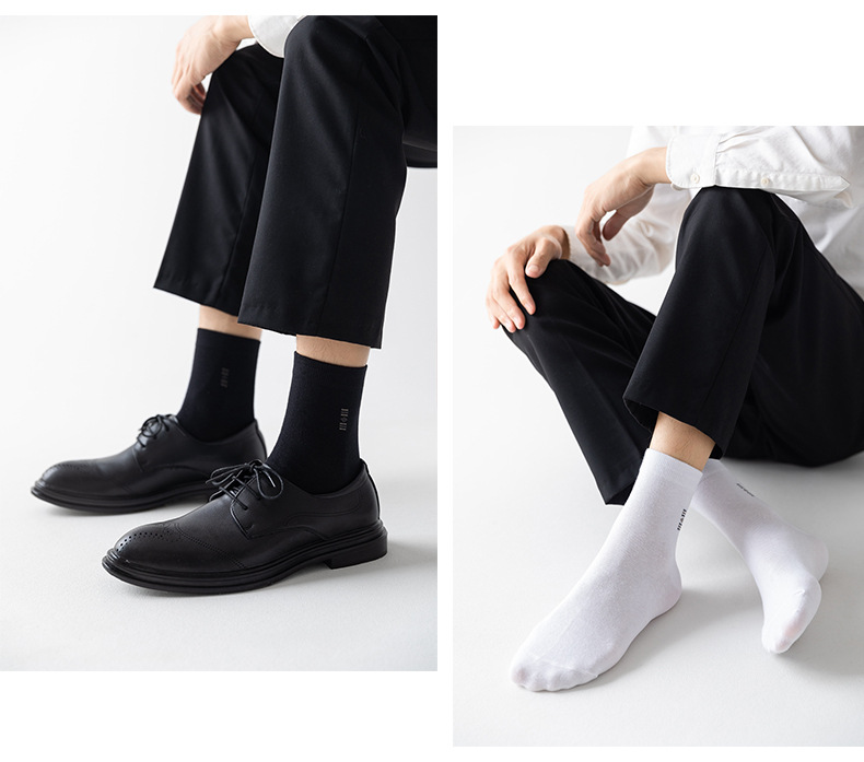 Nuevo estilo calcetines hombre primavera verano color negocios algodón calcetines hombre tubo medio sudor transpirable calcetines cuatro estaciones al por mayor pic 16