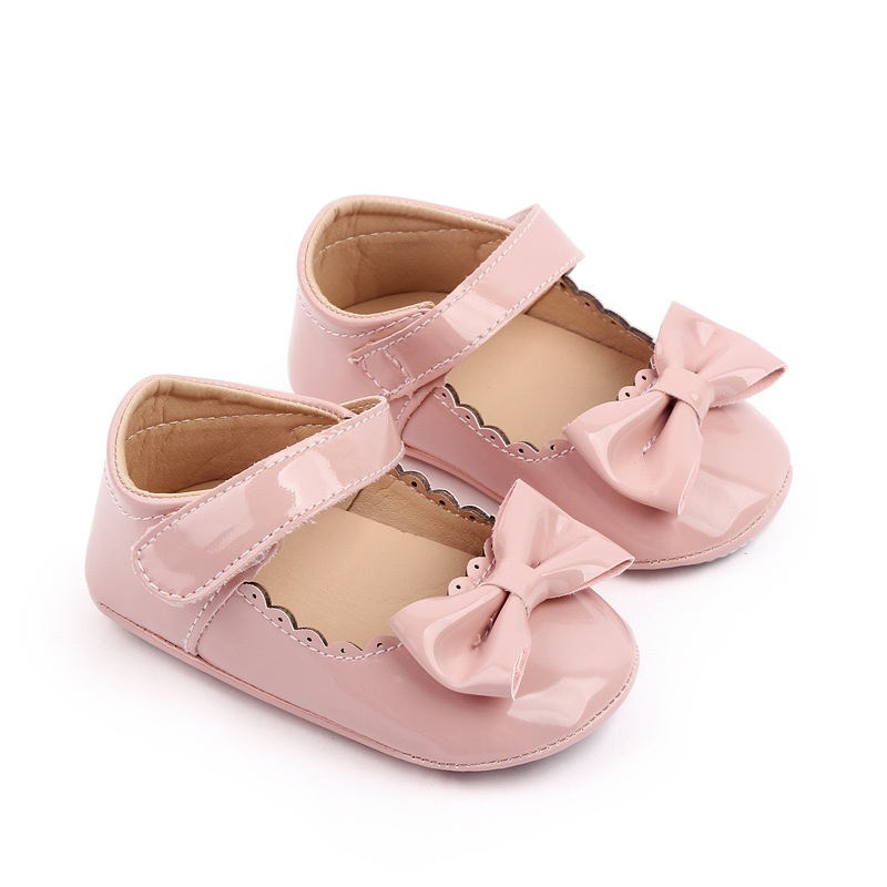 Spring and Autumn Princess Bow Baby Walking Shoes for Girls Rubber-soled Baby Shoes for 0-1 year Old Walking Shoes 2787 pic 9
