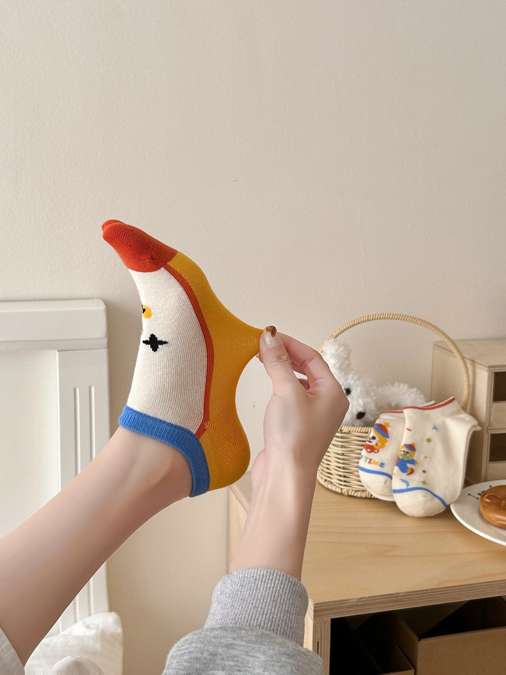 Quirky clown boat socks for women spring and summer, thin, low-top, shallow-mouth short socks, cotton boneless socks, wholesale of Zhuji socks pic 11
