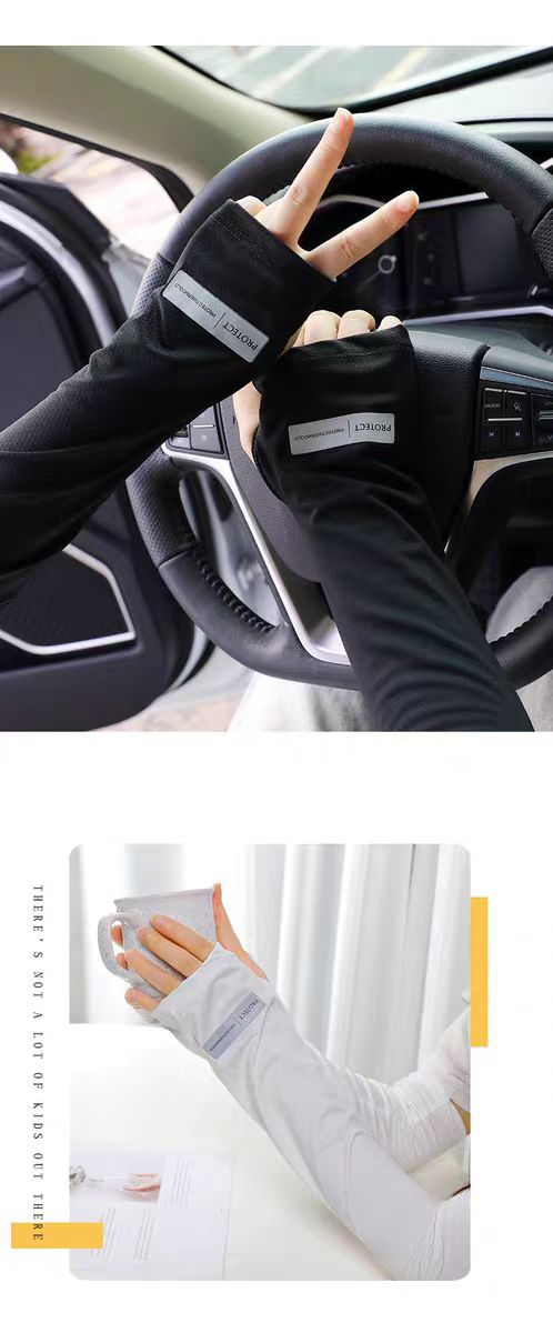 防晒袖套男款防紫外线神器冰丝凉感宽松大码女士2024新款夏季冰袖详情12