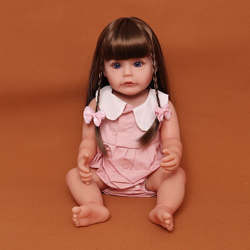 55cm全硅胶仿真重生娃娃女孩公主生日礼物过家家儿童玩具礼外贸详情1