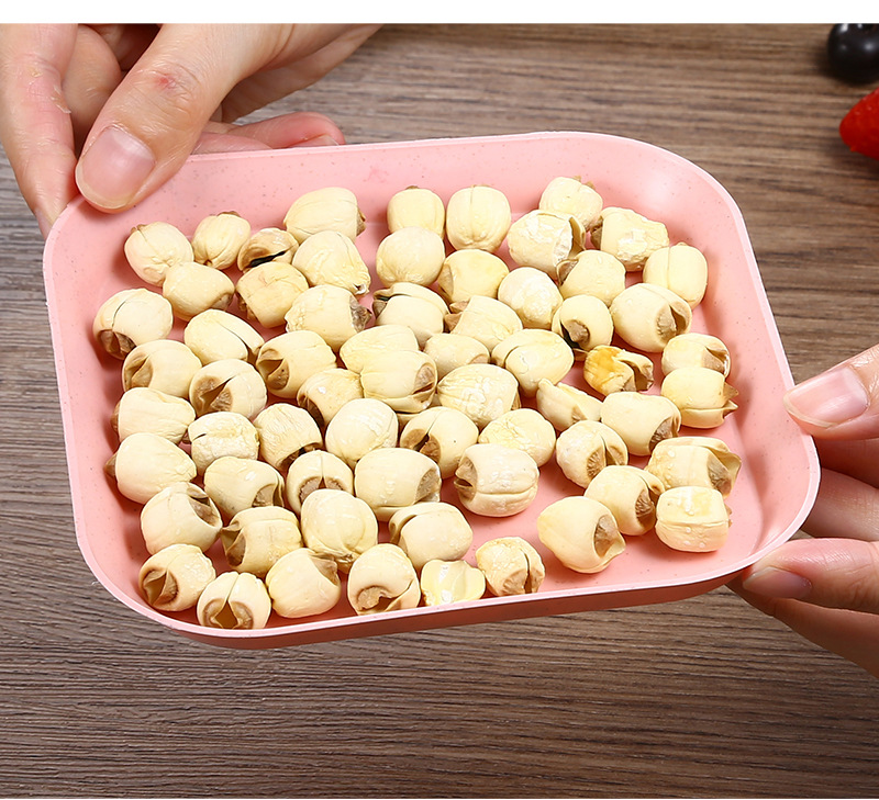 Wheat straw bone-spitting plate, bone-spitting plate, square dried fruit and fruit snack plate, seasoning plate, plate pic 9