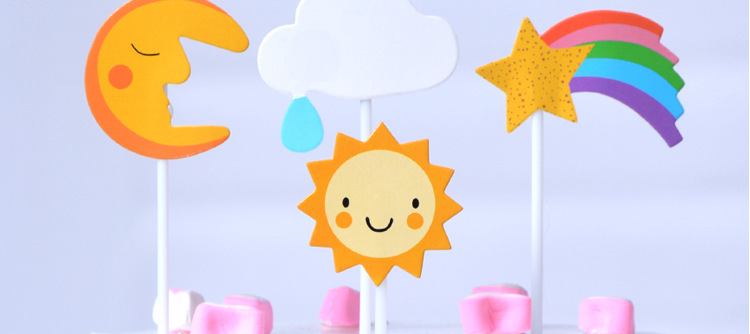 节日用品蛋糕装饰大彩虹生日彩虹套装派对蛋糕插件烘焙用品甜品台蛋糕插牌详情6