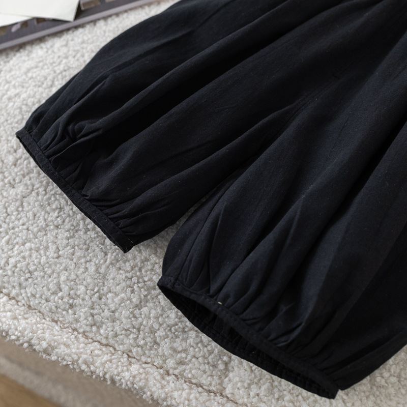 儿童熊猫衬衫短袖短裤两件国风休闲男童潮帅汉服套装班服批发工厂详情14