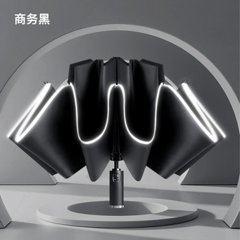 Fully automatic umbrella with logo printing, advertising umbrella, three-fold umbrella, folding windproof and sunshade sun umbrella set, gift umbrella pic 27