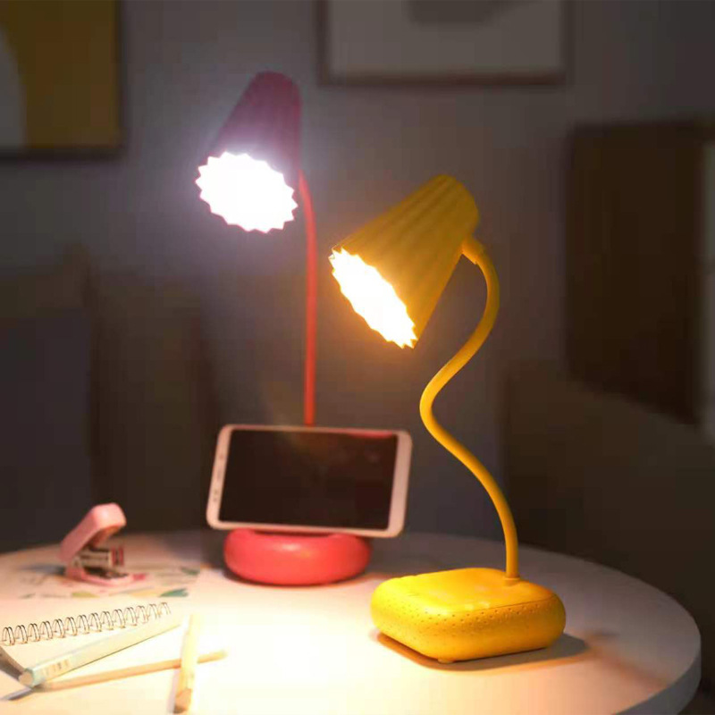 Badminton spherical charging desk lamp, desktop mobile phone stand, study reading lamp, student dormitory writing eye-protecting desk lamp pic 5