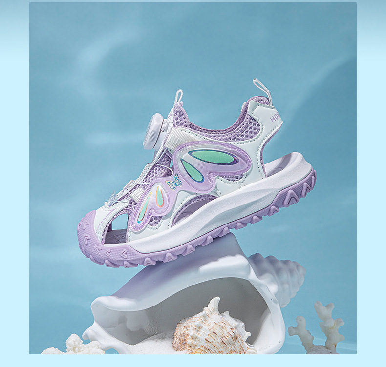 哈比熊女童凉鞋夏季款女生包头凉鞋旋转扣女童透气沙滩鞋厂家直销详情13