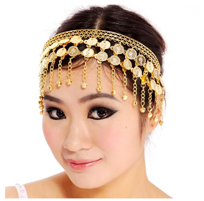 肚皮舞蹈宝石头链发卡发夹印度舞蹈表演出配饰品头箍首饰头饰发箍详情28