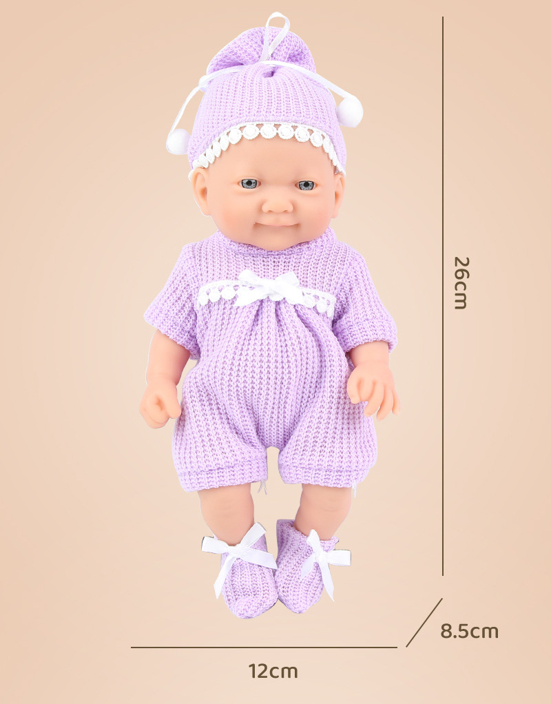 Factory direct sales of 10-inch plastic-coated newborn simulation baby, rebirth doll, role-playing toy trolley pic 15