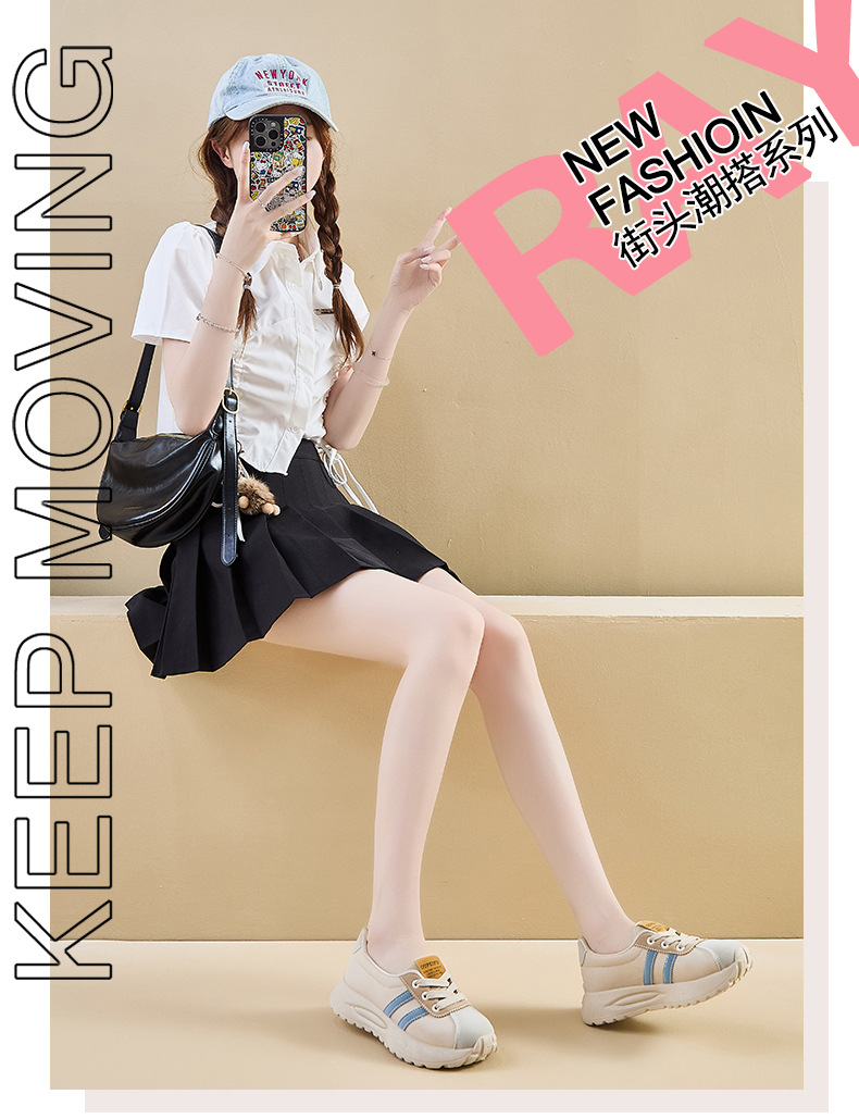 ins韩版阿甘鞋女潮2024秋季新款增高学生运动跑步休闲鞋街拍XFG27详情1