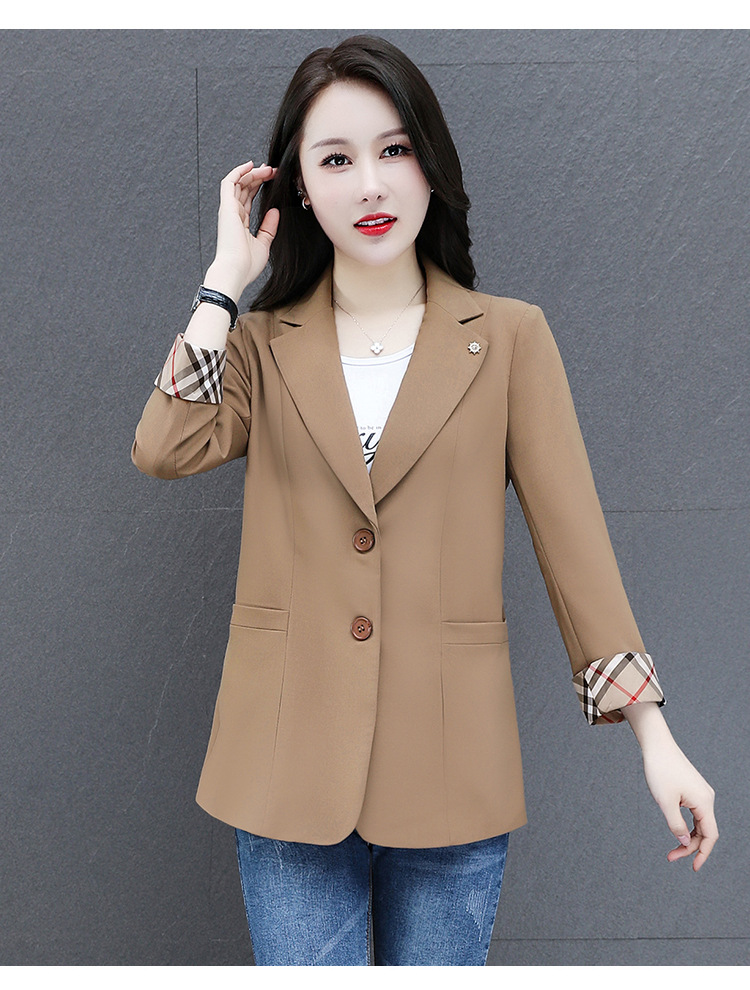 秋季薄款小西装外套女2022年新款春秋女式韩版修身气质短款上衣服详情14