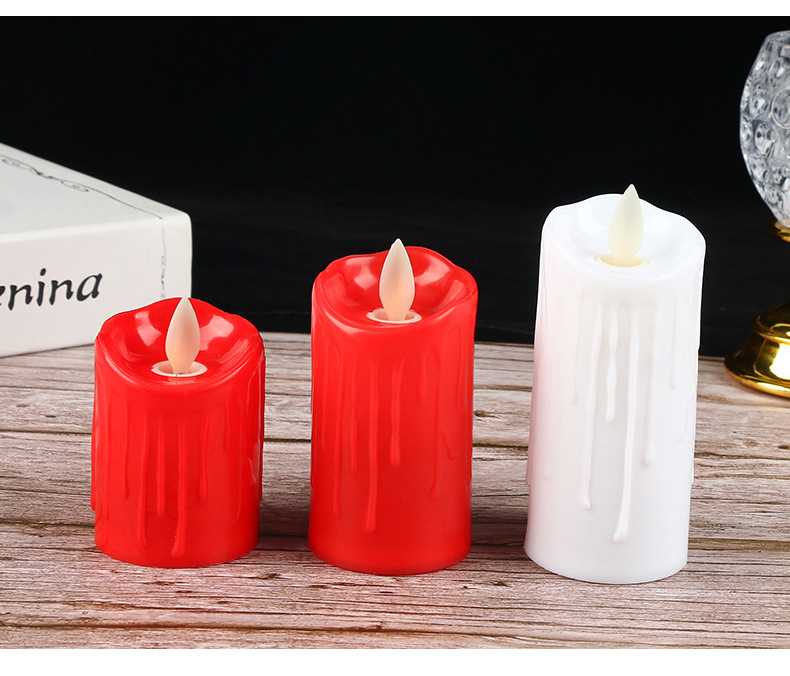 Cross-border supply LED electronic simulation tearful candles, bar decoration, wedding and birthday atmosphere set ornaments in stock pic 6