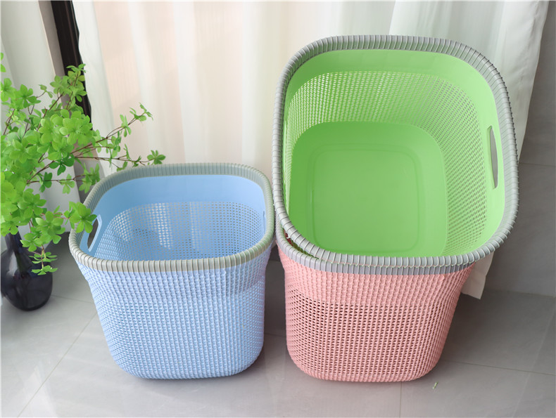 Wholesale of large quantities of hand-held storage baskets, clothing and sundries storage baskets, dirty clothes baskets, large hollowed-out dirty clothes baskets pic 5
