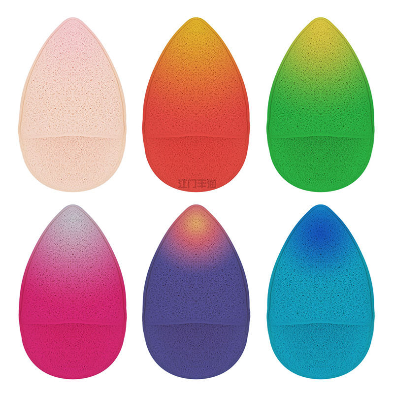 Customized hydrophilic non-latex water-drop gloves, pointed face wash puffs, makeup remover puffs, and polyurethane honeycomb cleansing puffs from the manufacturer pic 4
