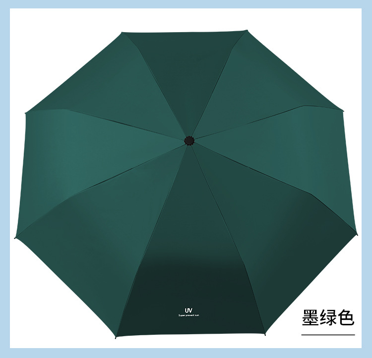 uv雨伞批发三折防晒遮阳伞晴雨两用折叠太阳伞手动可爱伞防紫外线详情28
