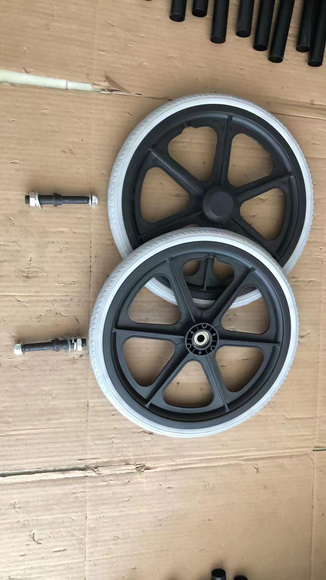 16寸折叠轮椅后轮，轮椅一体轮，16寸轮椅一体轮，轮椅轮子详情6