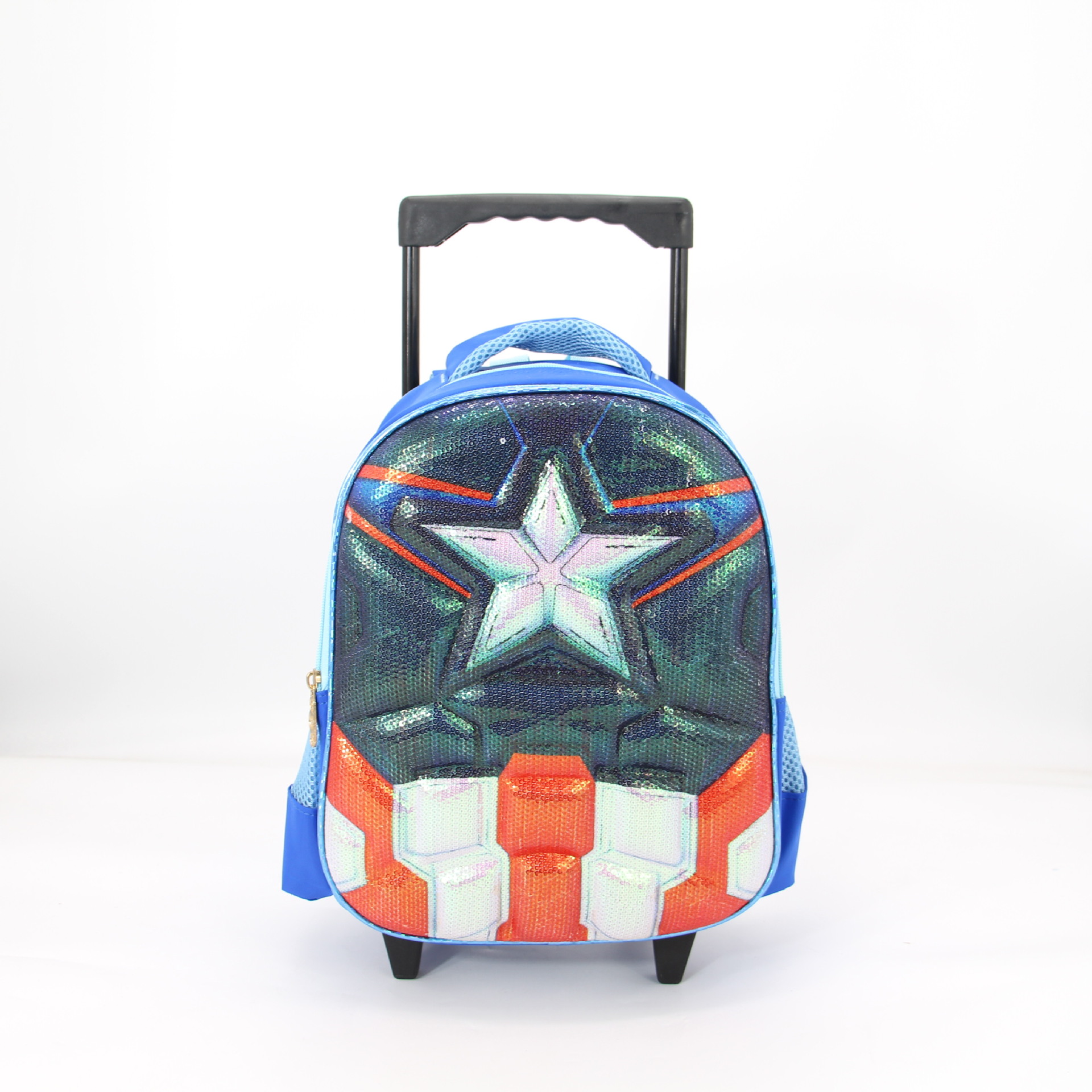 New primary school trolley schoolbag, cartoon cute unicorn backpack, Spider-Man trolley bag, Captain America schoolbag pic 5