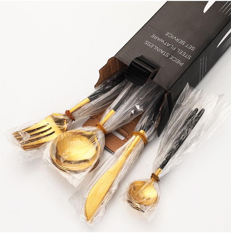 跨境亚马逊不锈钢餐具24件套葡萄牙刀叉勺四主件餐具礼品套装批发详情17