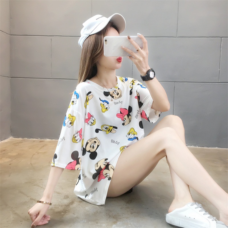 加肥加大码女装2020年夏装新款微胖妹妹mm中长款上衣200斤短袖T恤详情10