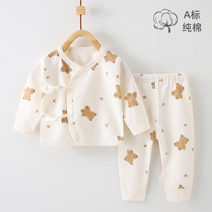 Baby one-piece suit, autumn new style base underwear, pure cotton long-sleeved shirt for boys and girls, baby crawling suit, newborn clothes pic 25