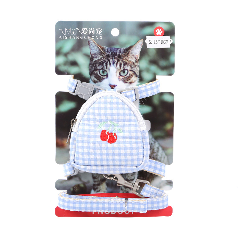 Cross-border fruit bag cat leash, pet cat and dog anti-escape breathable and adjustable chest vest type leash pic 7