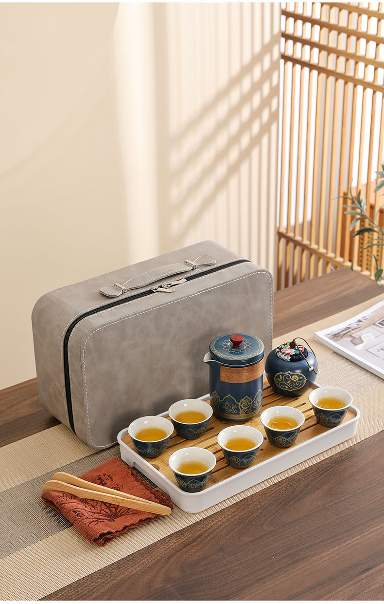 Travel tea set, outdoor portable ceramic quick customer cup, business gift, company event practical souvenir pic 19