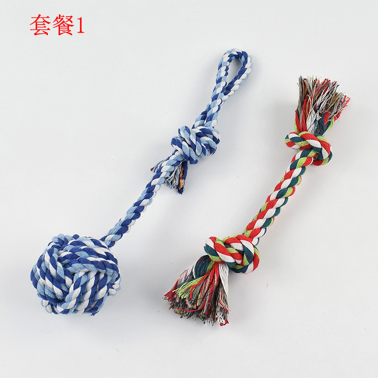 Factory direct sales of pet toy combination sets, Amazon pet rope toy sets, dog toys wholesale pic 4