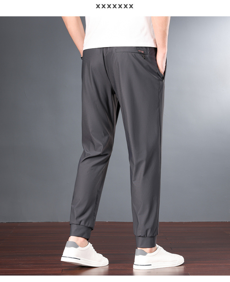冰丝休闲裤男装裤子男春夏季速干弹力运动裤时尚抖音直播爆款男裤详情30