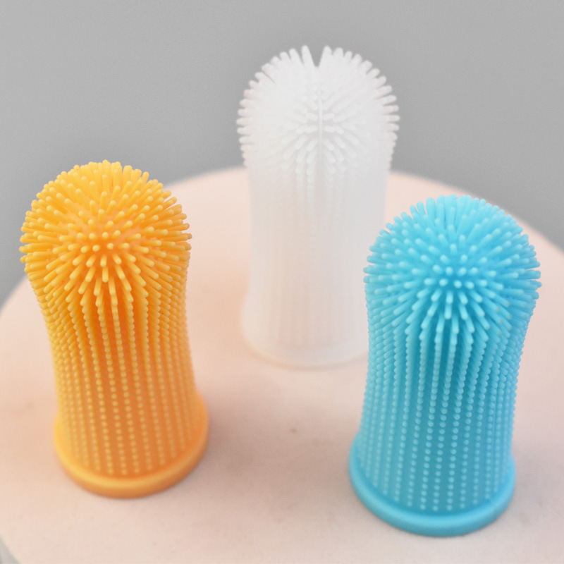 Pet cleaning products: Safe and durable silicone finger cots, dog oral cleaning, pet finger toothbrushes pic 3