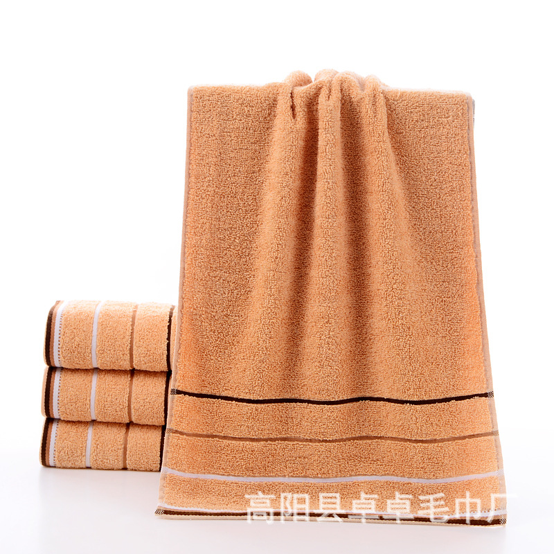 Wholesale of dark-colored parallel three-segment cotton towels in Gaoyang, thickened, street stall return gifts, factory supports consignment and customization pic 4