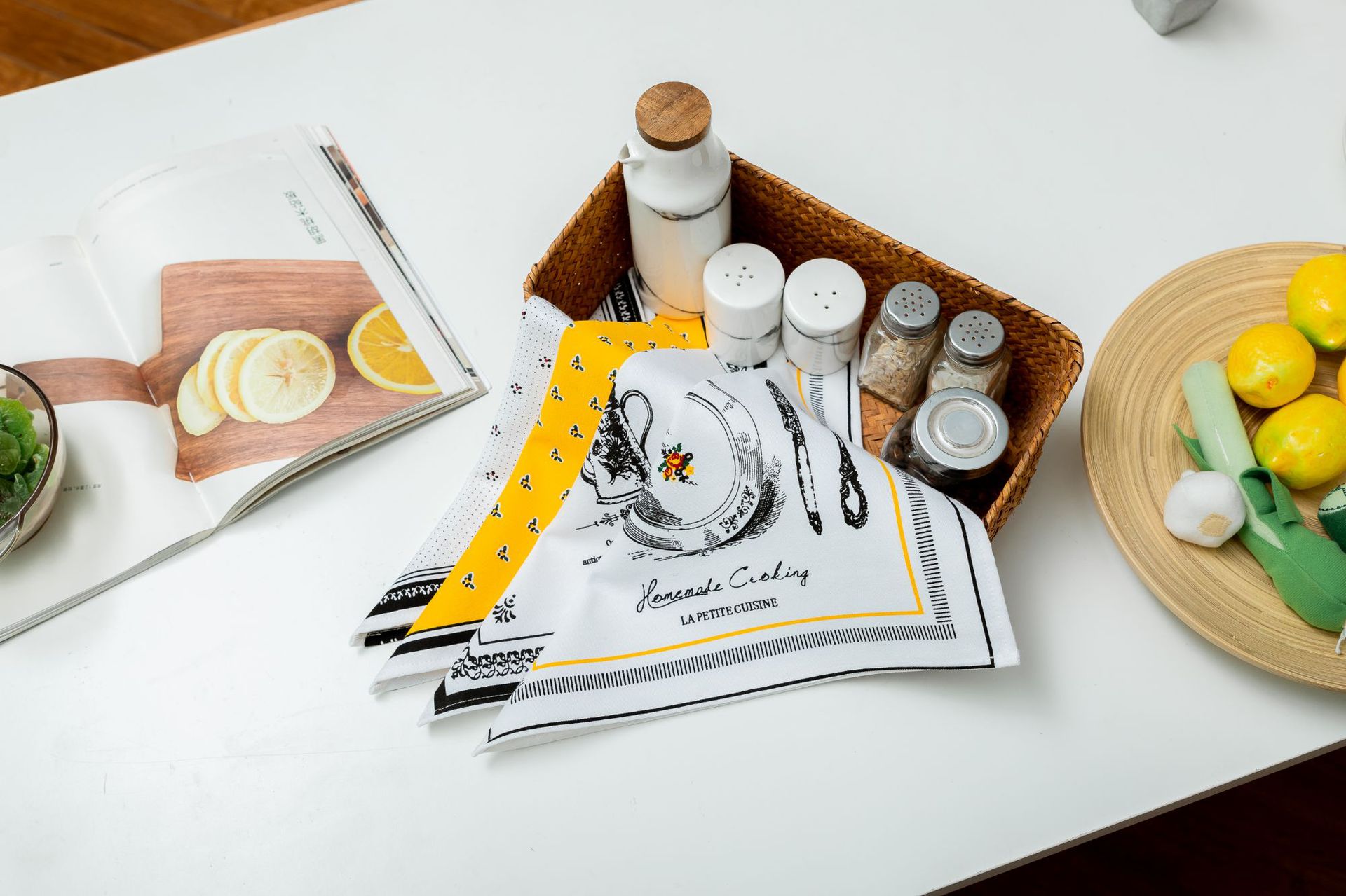 Nordic-style tea towels, placemats, cotton and linen fabric napkins, square home anti-slip napkins, cross-border food background cloth pic 36