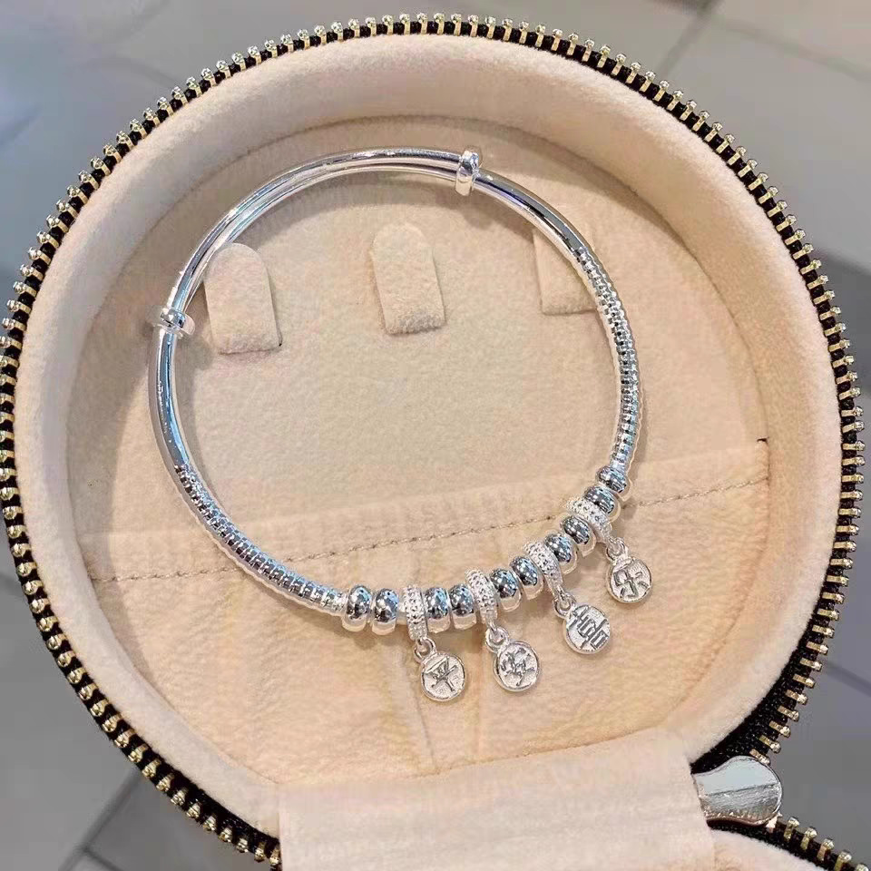 Peace and Joy Bracelet for Women, a new Chinese-style bracelet with a push-pull style, is a fashionable and young, niche design wristband gift pic 5